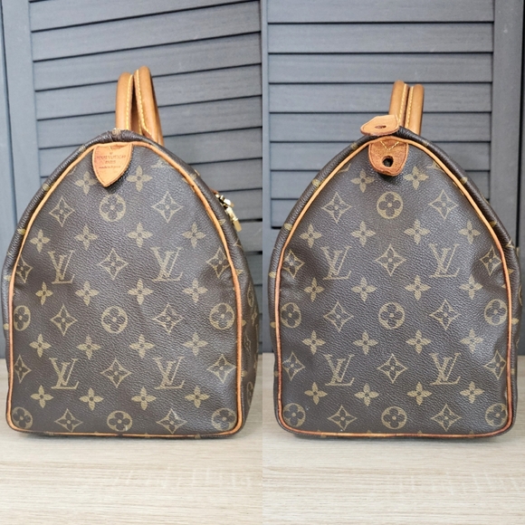 Authentic LOUIS VUITTON Monogram Speedy 35 Handbag - Picture 3 of 12
